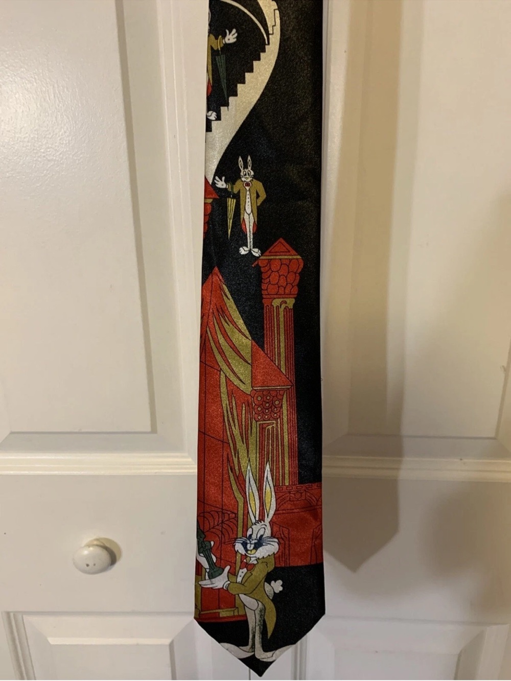 Looney Tunes Necktie Tie Bugs Bunny In Tux W/ Award By‎ Simon